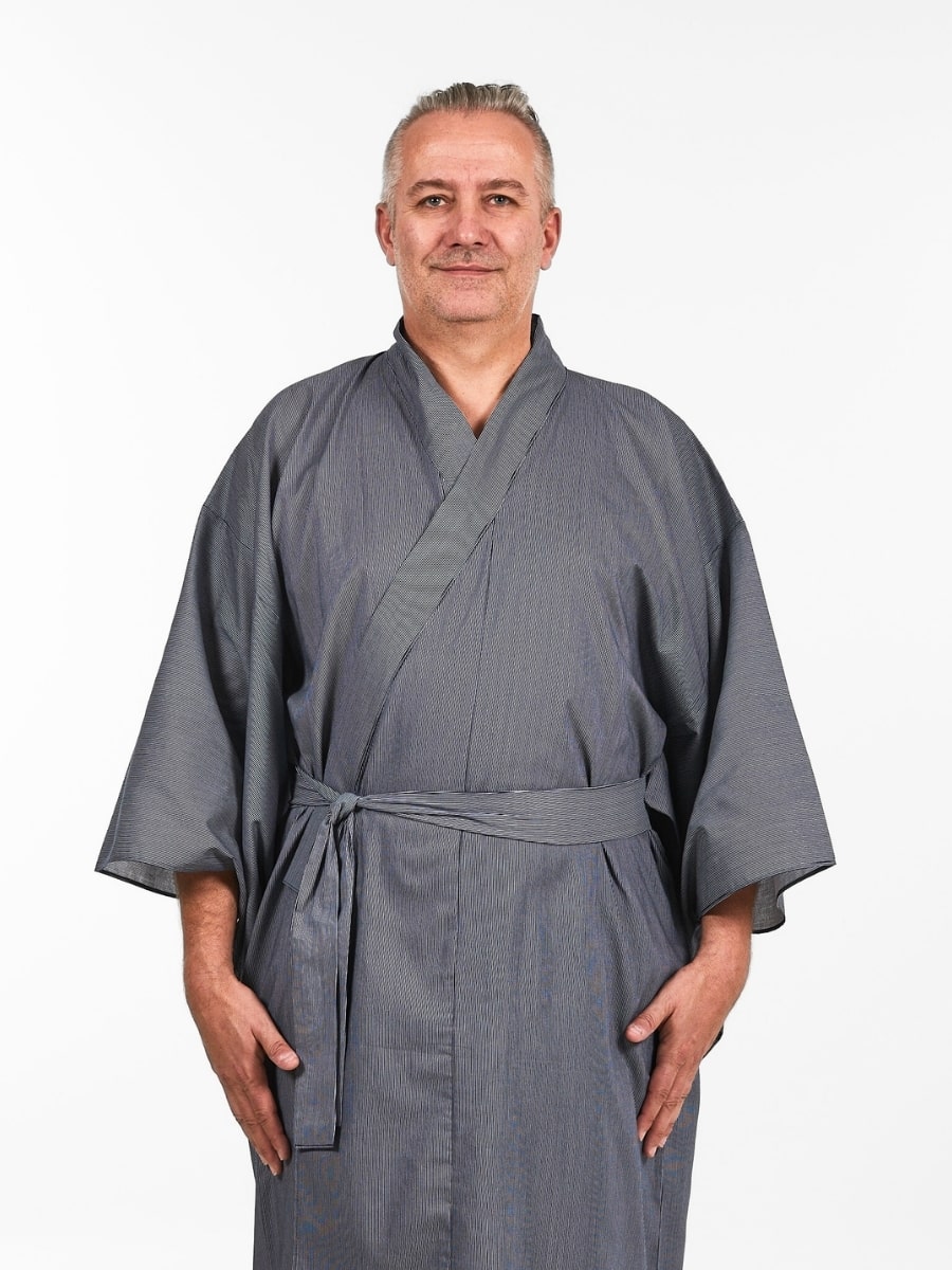 Kimono Yukata Homme Rayé