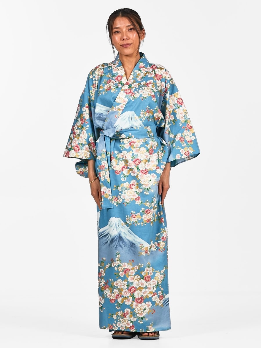 Kimono Yukata Femme Fujisan no Sakura