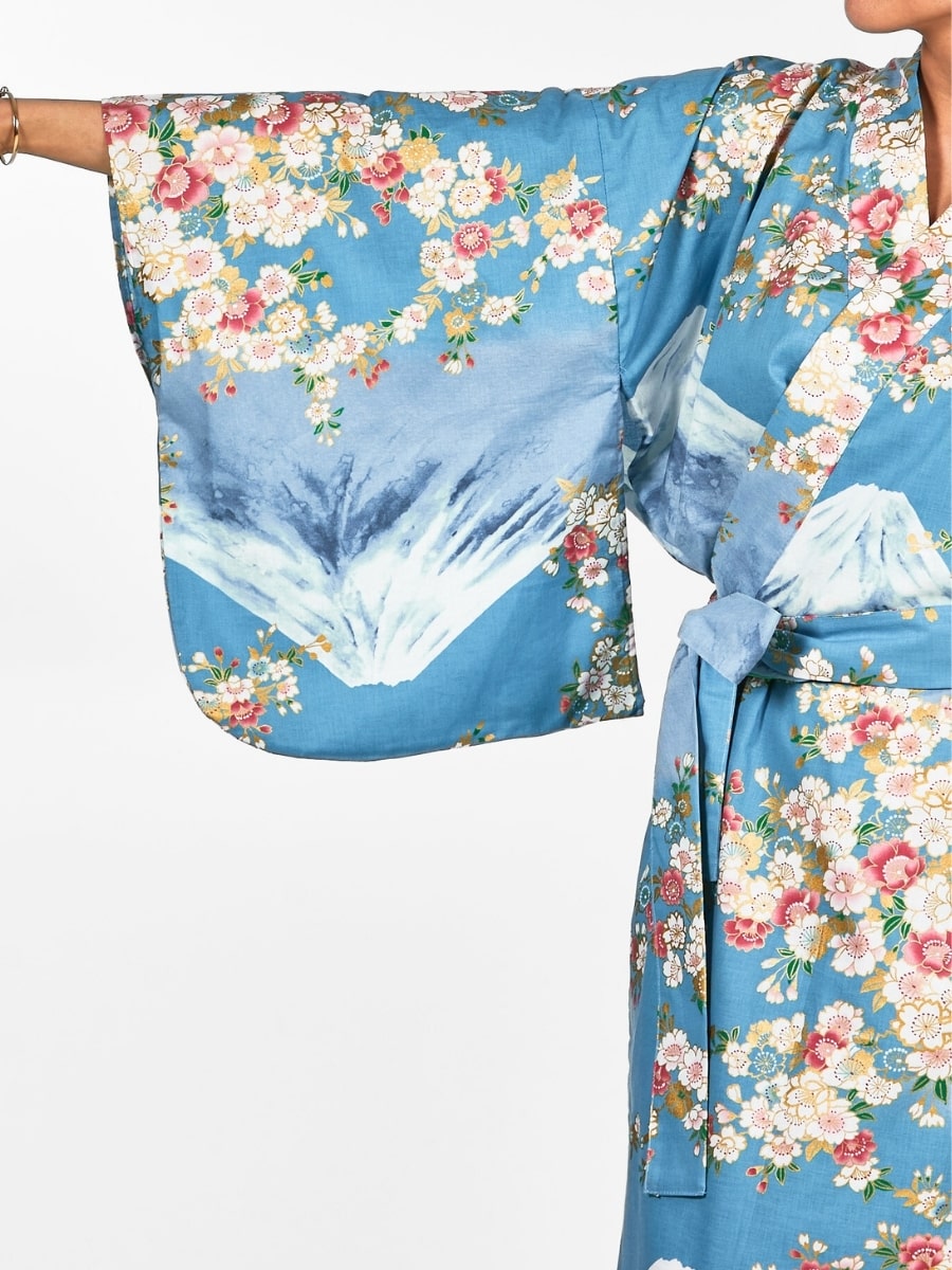 Kimono Yukata Femme Fujisan no Sakura