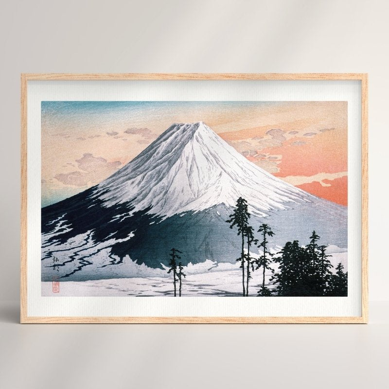 Affiche Estampe Mont Fuji - 30 x 40 cm