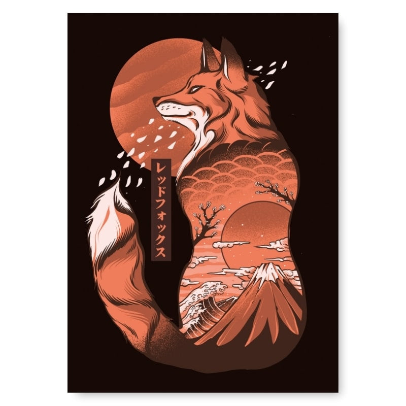 Affiche Japonaise Renard Japonais - A3
