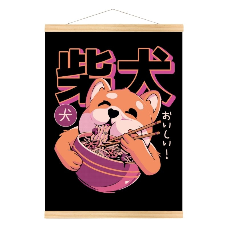 Affiche Japonaise Shiba Noodle - A3