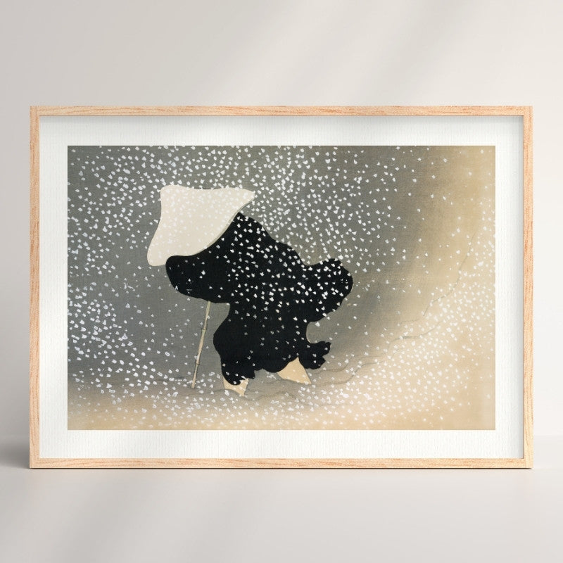 Affiche Japonaise Tempête de Neige - A3