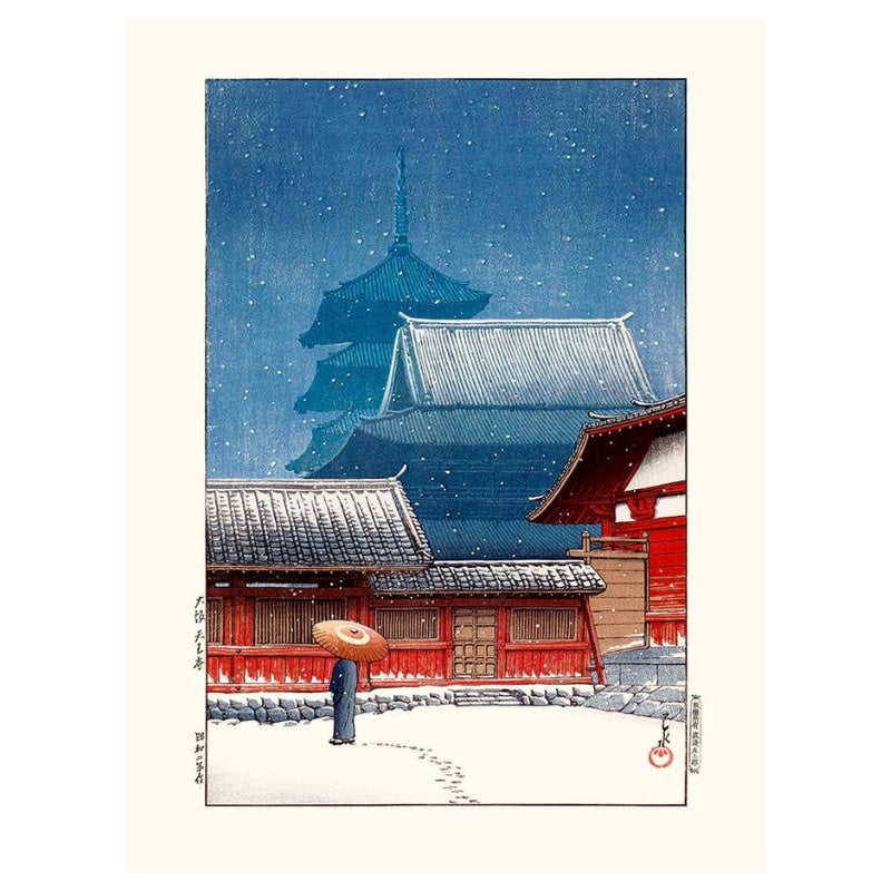 Affiche Japonaise Temple Tennoji - A3