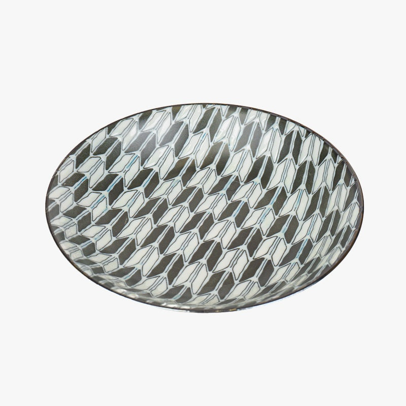 Assiette Creuse Japonaise Motif Yagasuri