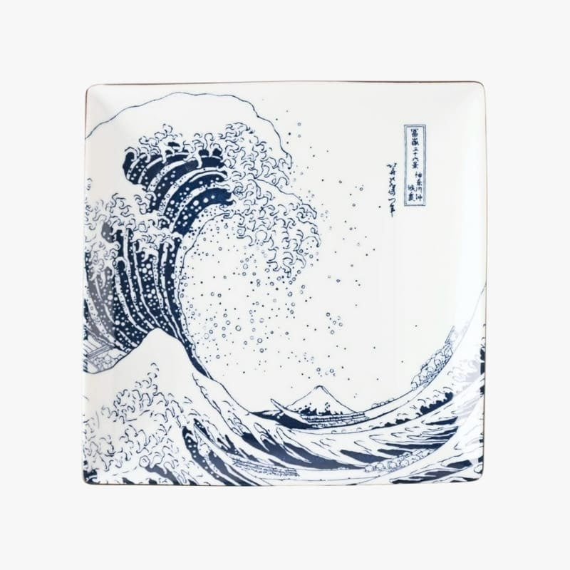 Assiette Japonaise Carrée Hokusai