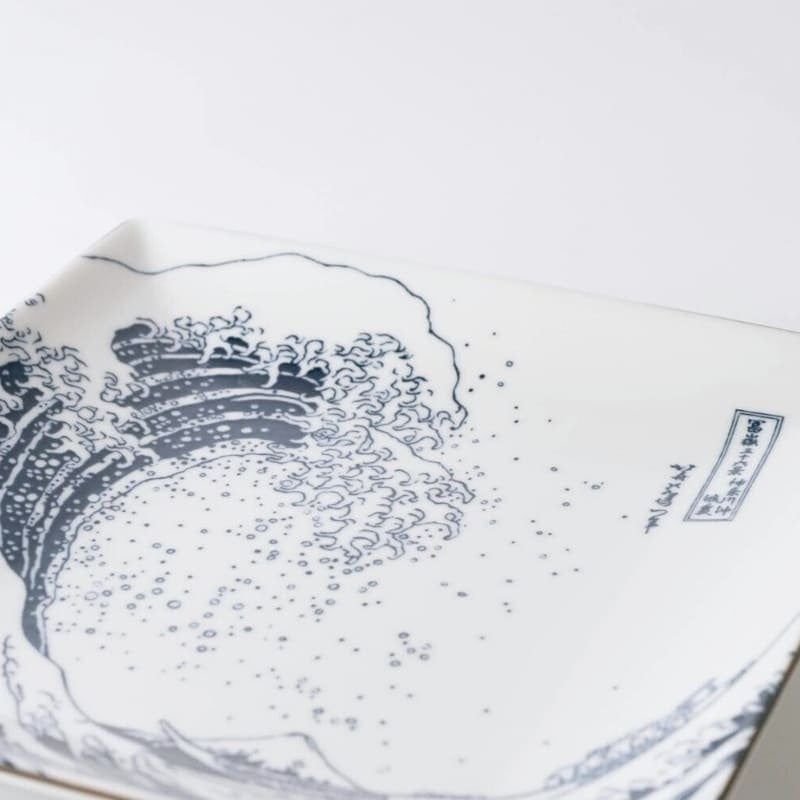 Assiette Japonaise Carrée Hokusai