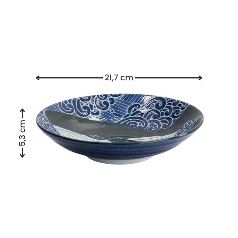 Assiette Japonaise Creuse Baleine