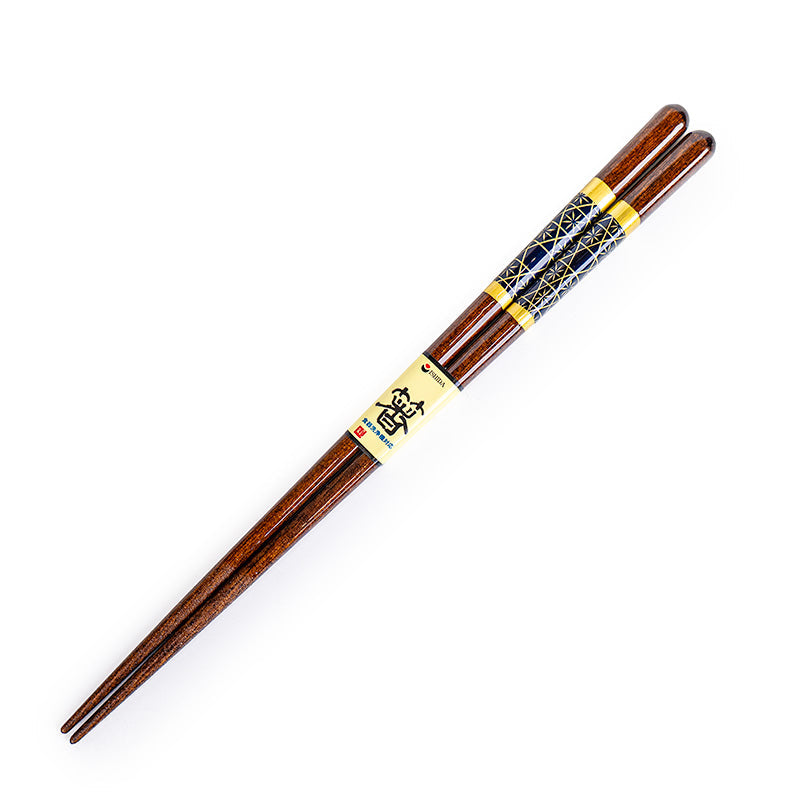 Baguettes Japonaises Bois Motif Doré