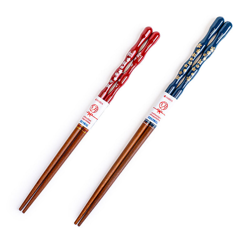 Baguettes Japonaises Forme Ondulée Sakura Bleu