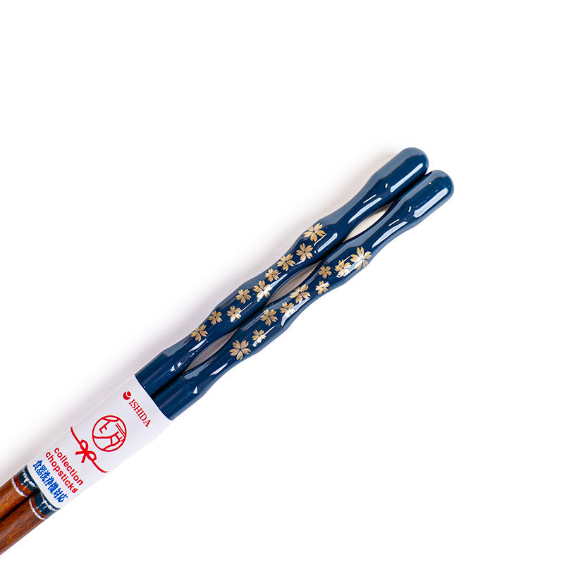 Baguettes Japonaises Forme Ondulée Sakura Bleu