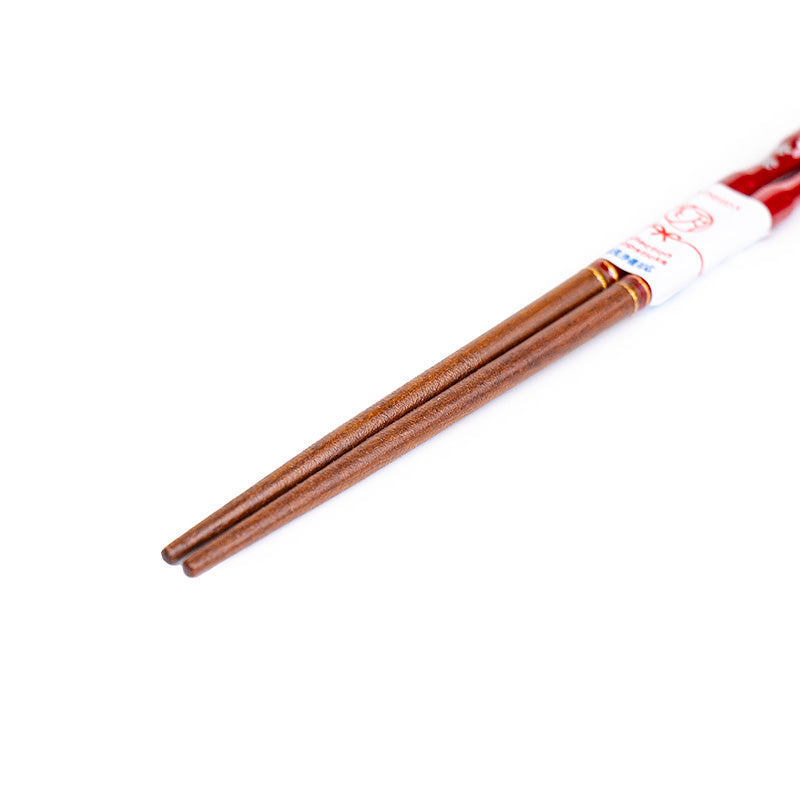 Baguettes Japonaises Forme Ondulée Sakura Rouge