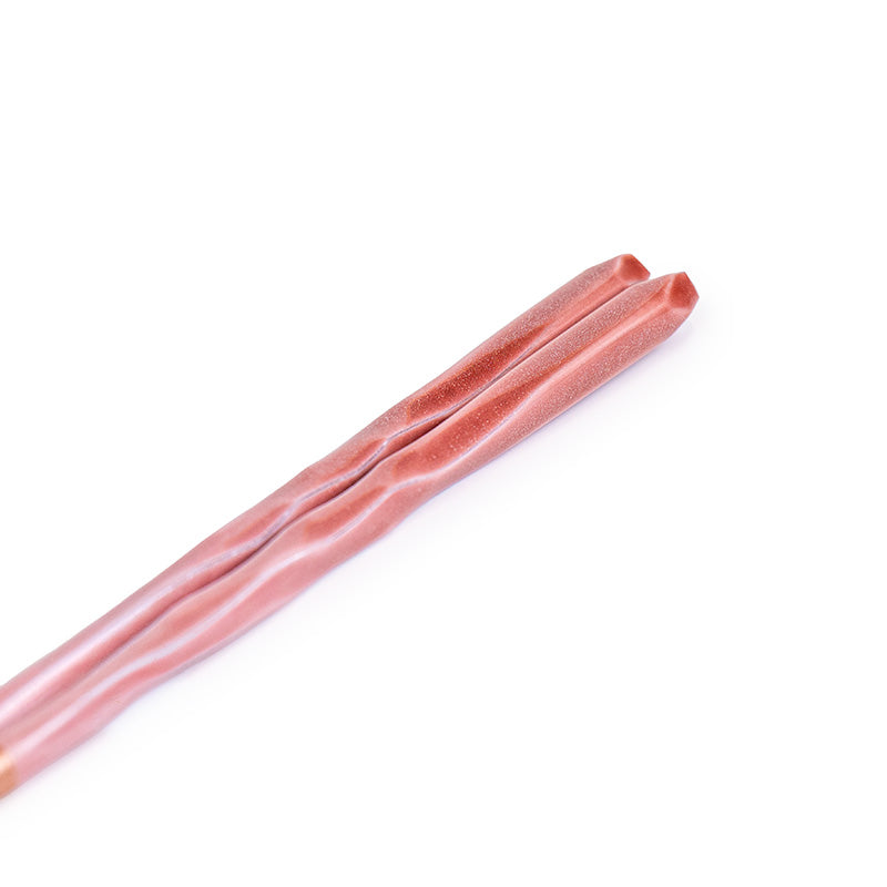 Baguettes Japonaises Ondulées Rose Pailleté