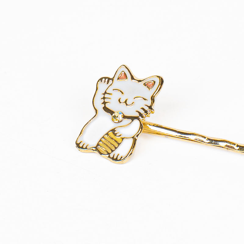 Barrettes Pour Cheveux Japonaise Maneki-Neko & Sakura
