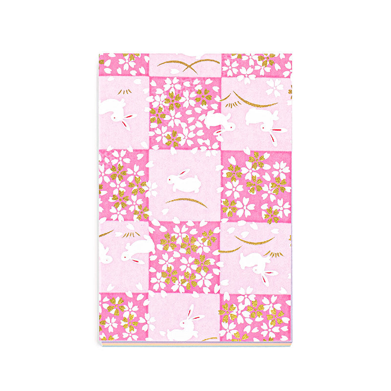 Bloc Mémo Japonais Lapins Roses