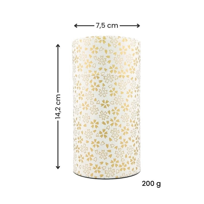 Boîte à Thé Japonaise Sakura Dorée