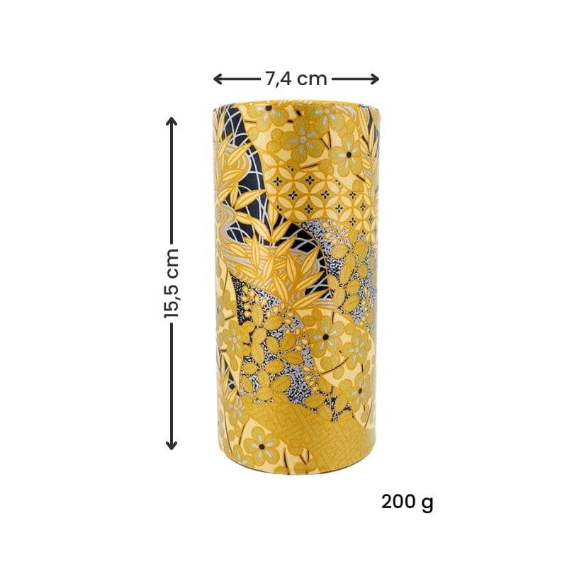 Boîte à Thé Japonaise Washi Doré