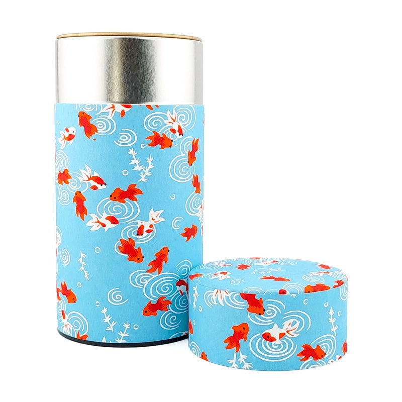 Boîte à Thé Japonaise Washi Kingyo