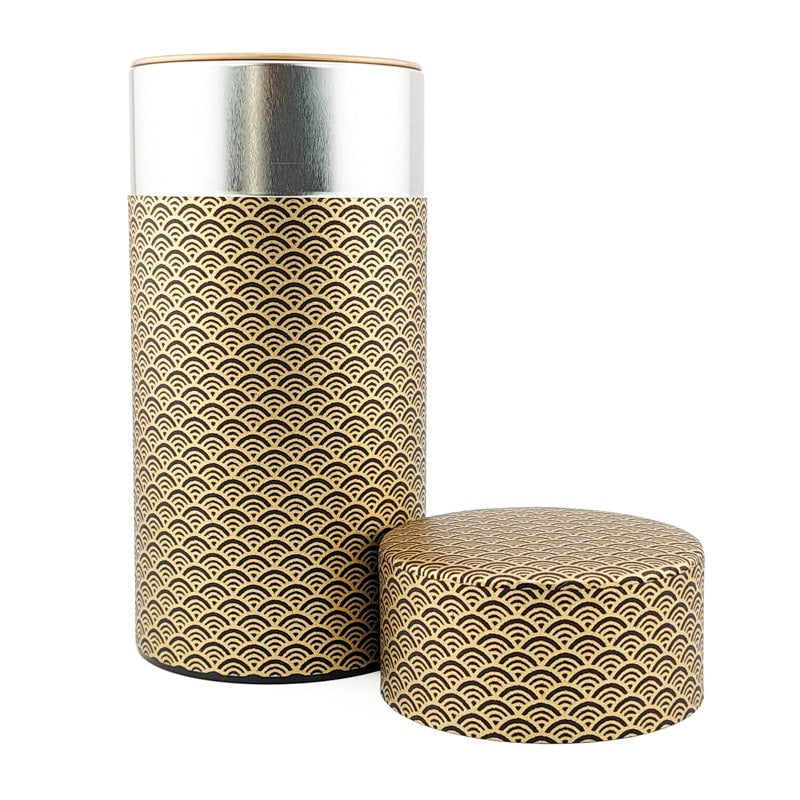 Boîte à Thé Japonaise Washi Seigaiha
