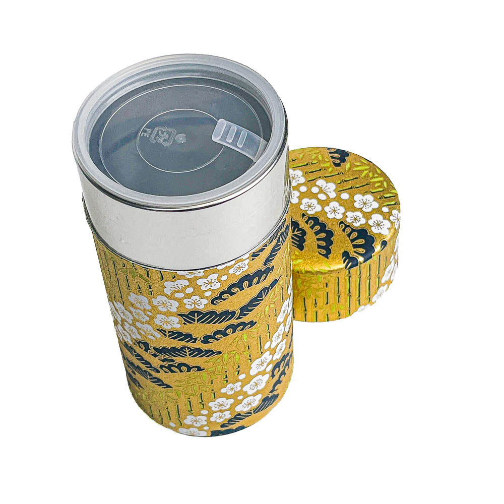 Boîte à Thé Japonaise Washi Takeshirabe Or