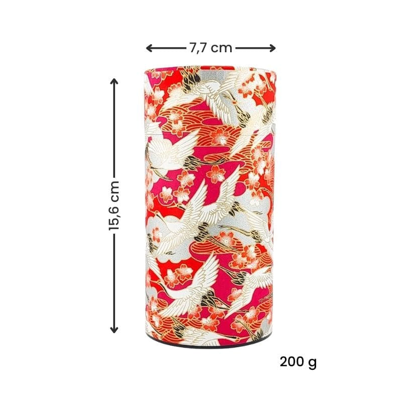 Boîte à Thé Japonaise Washi Tsuru