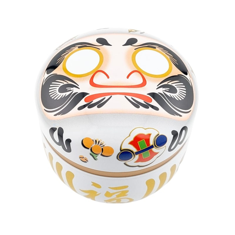 Boîte à Thé Métal Daruma Blanc
