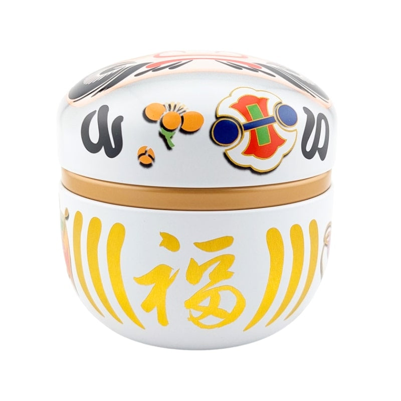 Boîte à Thé Métal Daruma Blanc