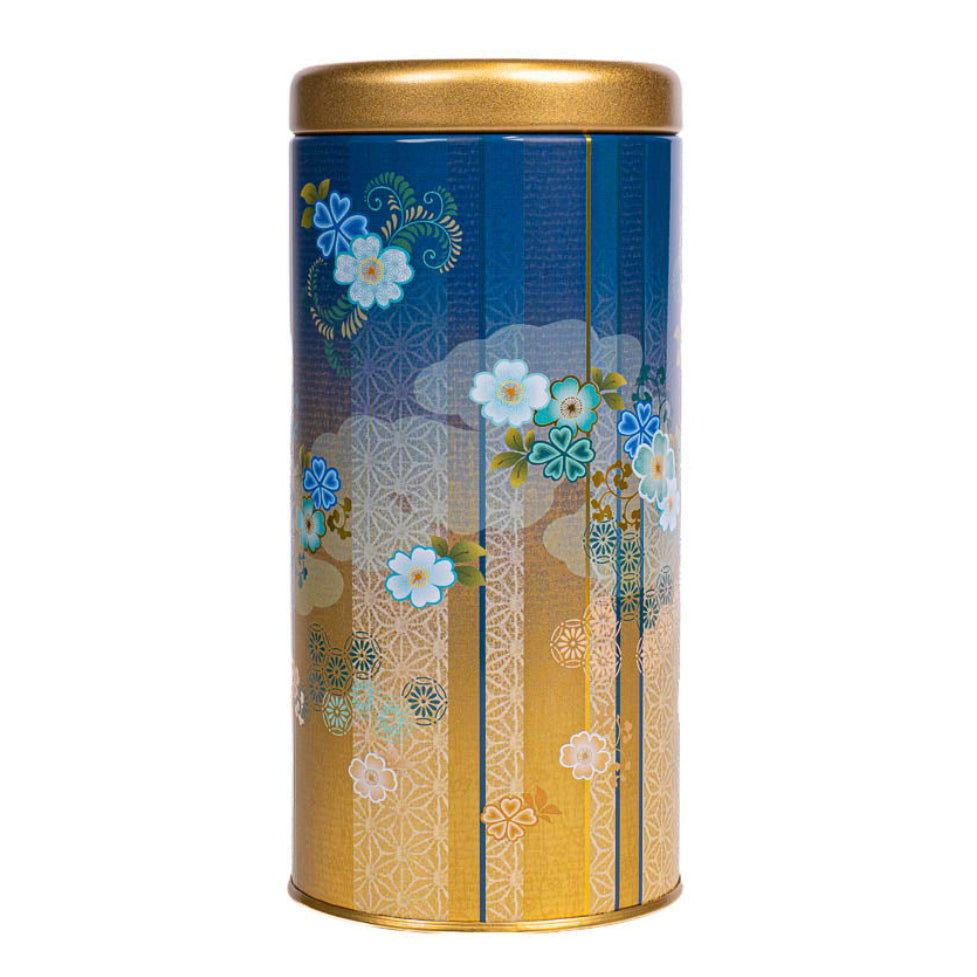 Boîte à Thé Métal Japonaise Bokashi Bleu