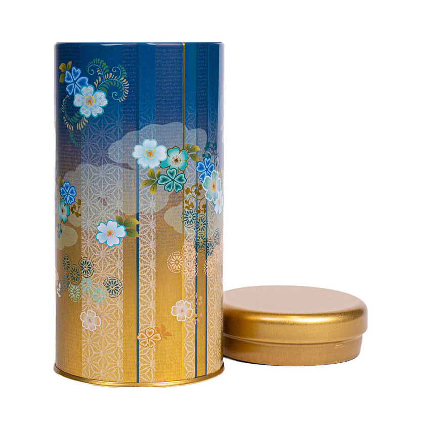 Boîte à Thé Métal Japonaise Bokashi Bleu