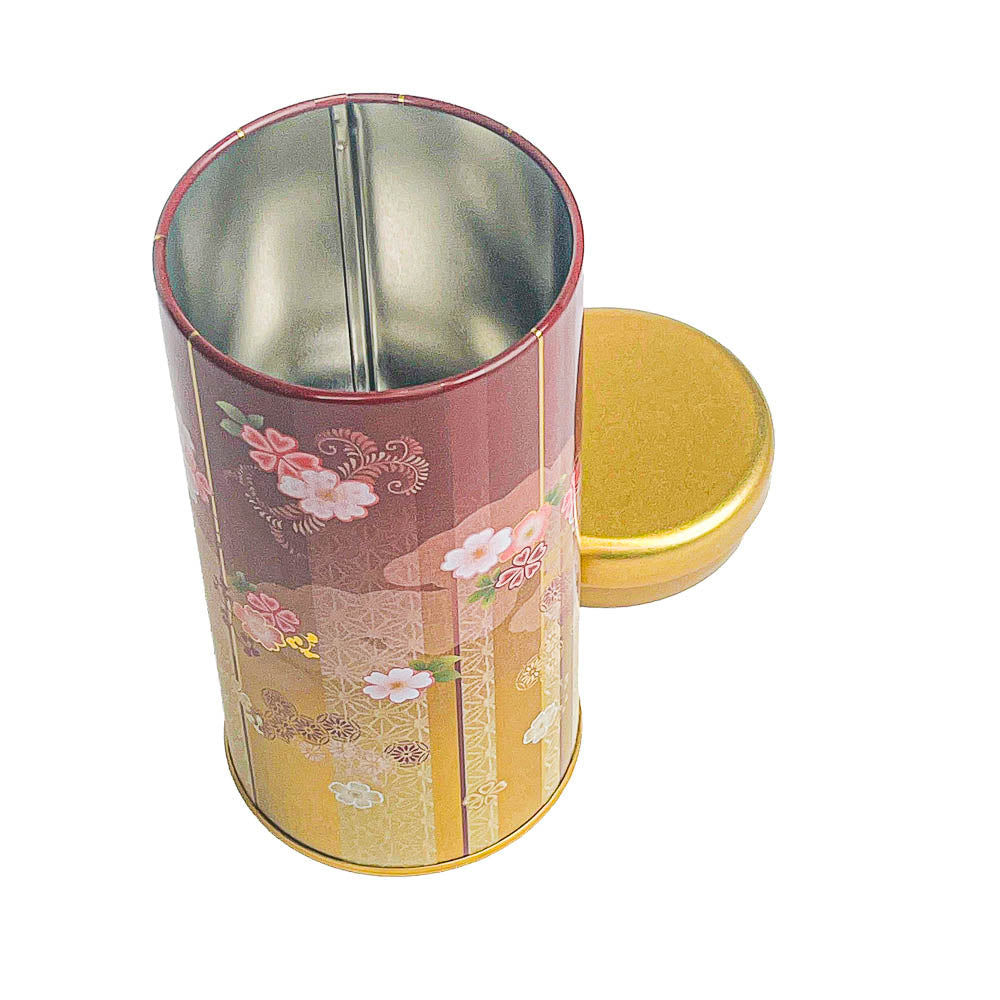 Boîte à Thé Métal Japonaise Bokashi Rouge
