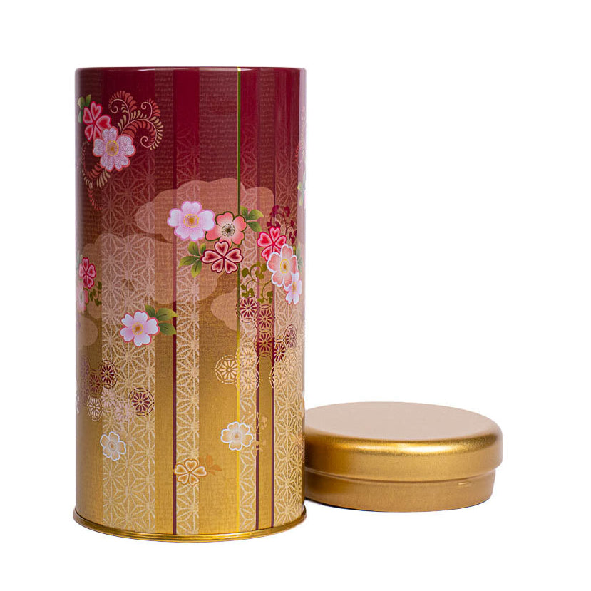 Boîte à Thé Métal Japonaise Bokashi Rouge