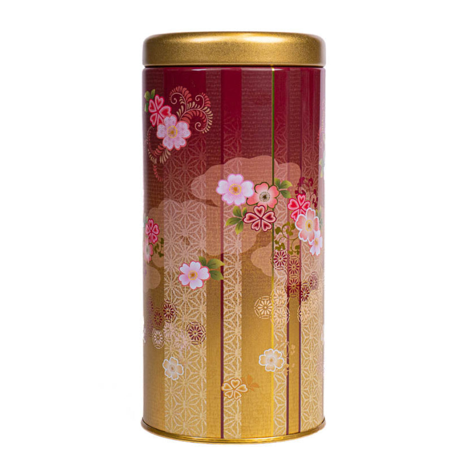 Boîte à Thé Métal Japonaise Bokashi Rouge