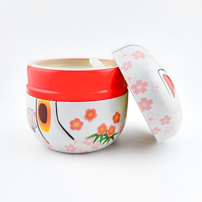 Boîte à Thé Métal Maneki Neko Blanc