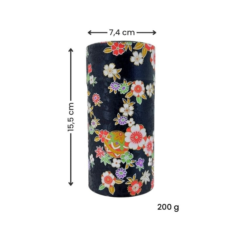 Boîte à Thé Papier Washi Noir