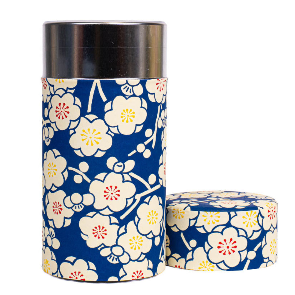 Boîte à Thé Papier Washi Ume Bleu