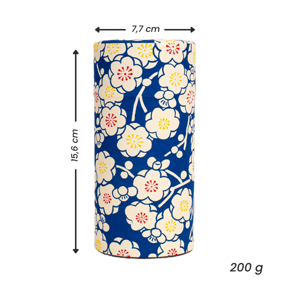 Boîte à Thé Papier Washi Ume Bleu