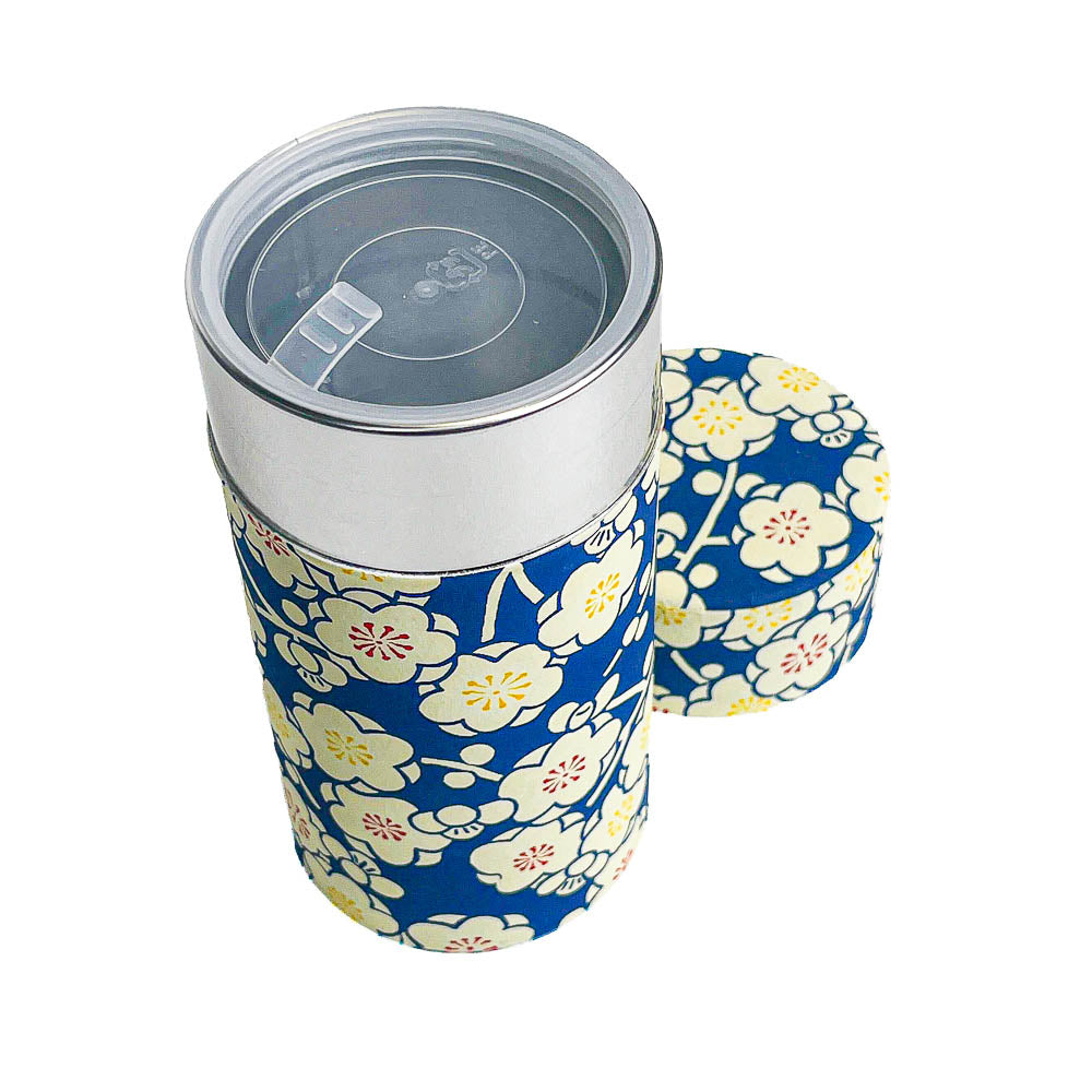 Boîte à Thé Papier Washi Ume Bleu