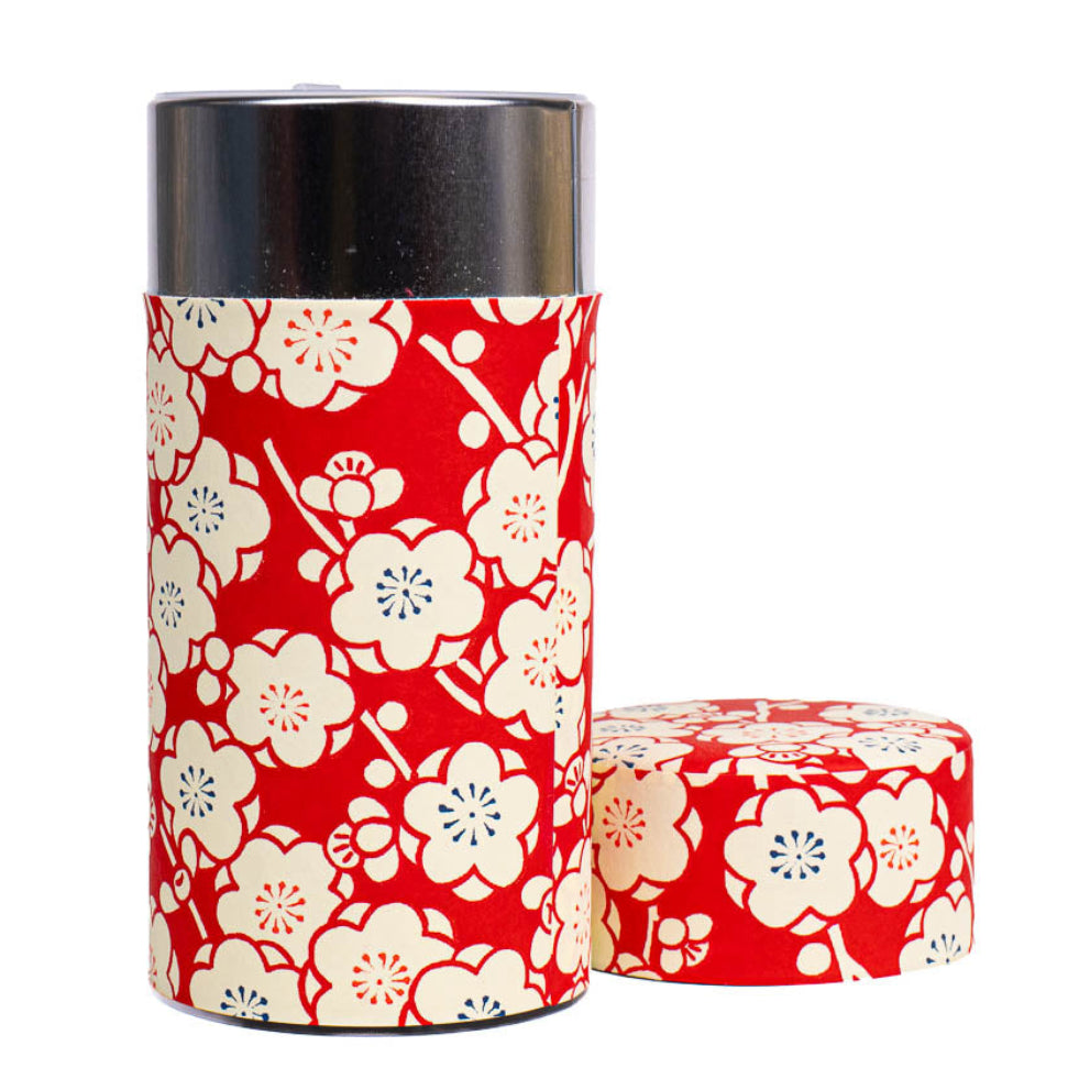 Boîte à Thé Papier Washi Ume Rouge