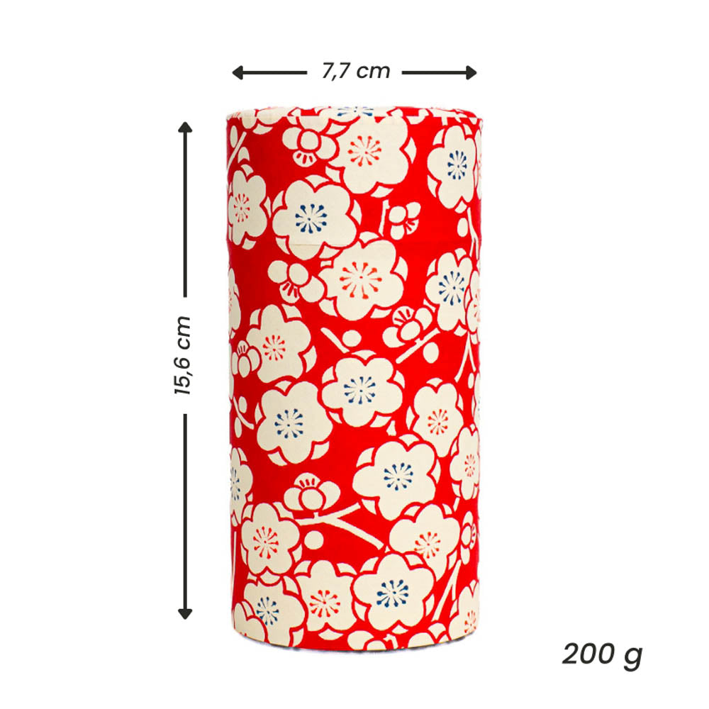 Boîte à Thé Papier Washi Ume Rouge