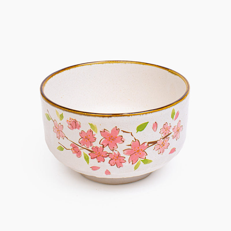 Bol à Matcha Japonais Fleurs de Cerisier