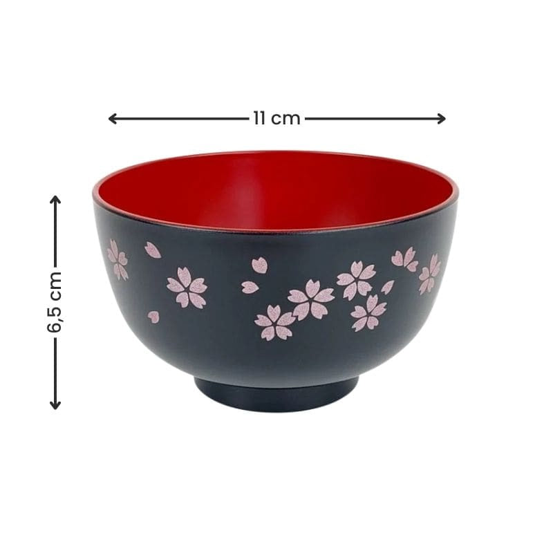 Bol à Soupe Japonais Black Sakura