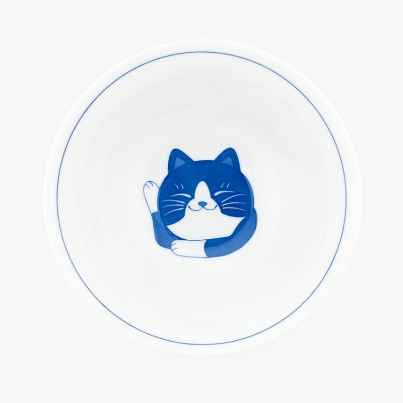 Bol Japonais Chat Bleu