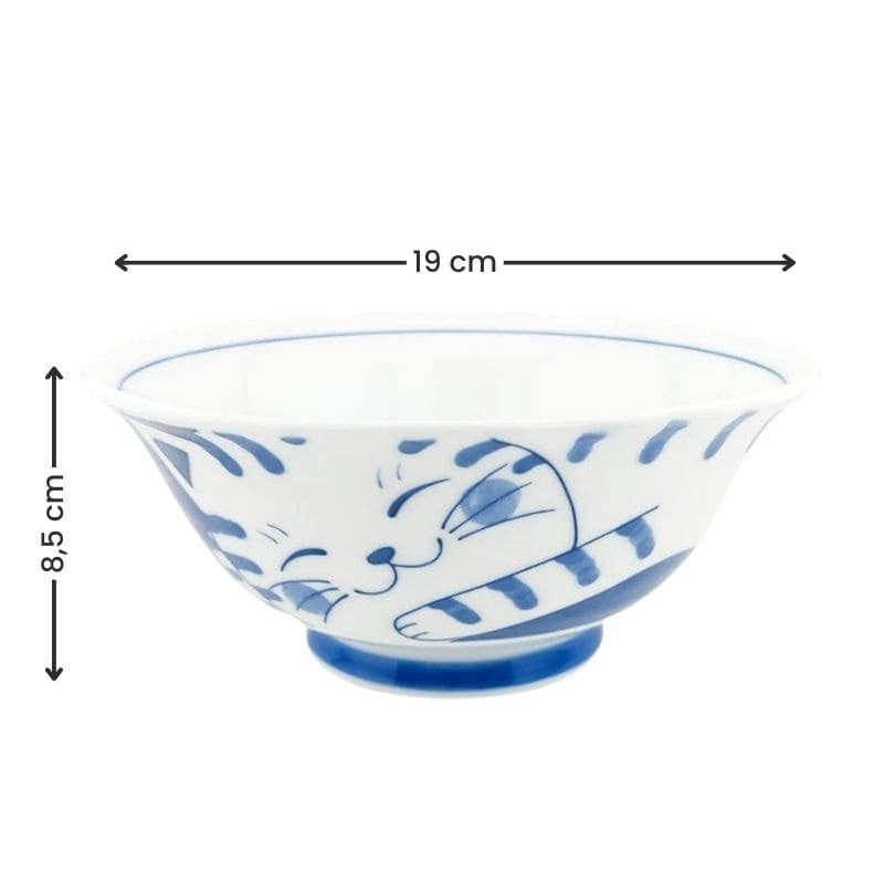 Bol Japonais Neko Bleu