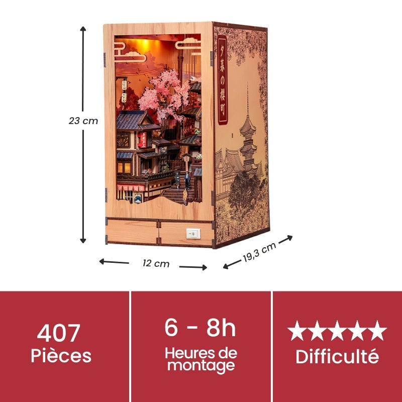 Book-Nook Japonais Twilight Sakura Path