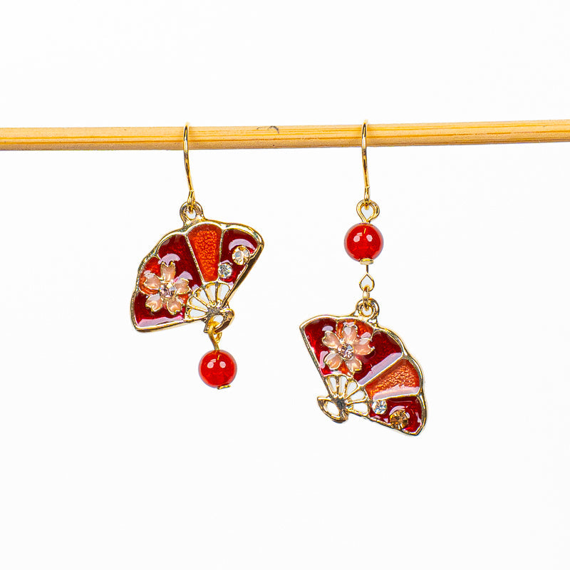 Boucles d’Oreilles Japonaise Sensu Rouge