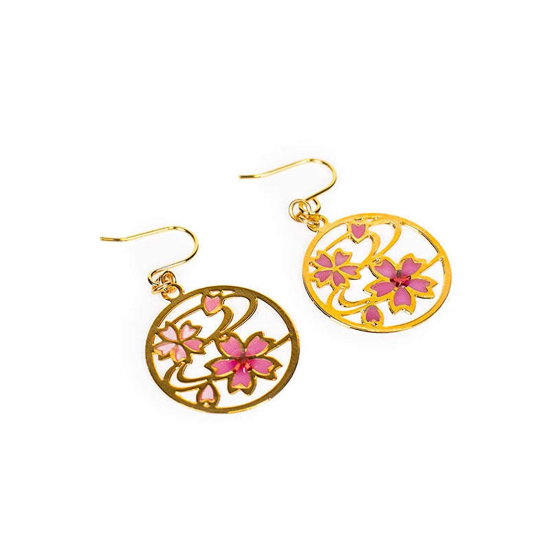 Boucles d’Oreilles Japonaises Ajourées Sakura