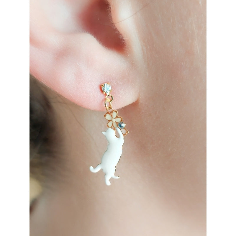 Boucles d’Oreilles Japonaises Chat