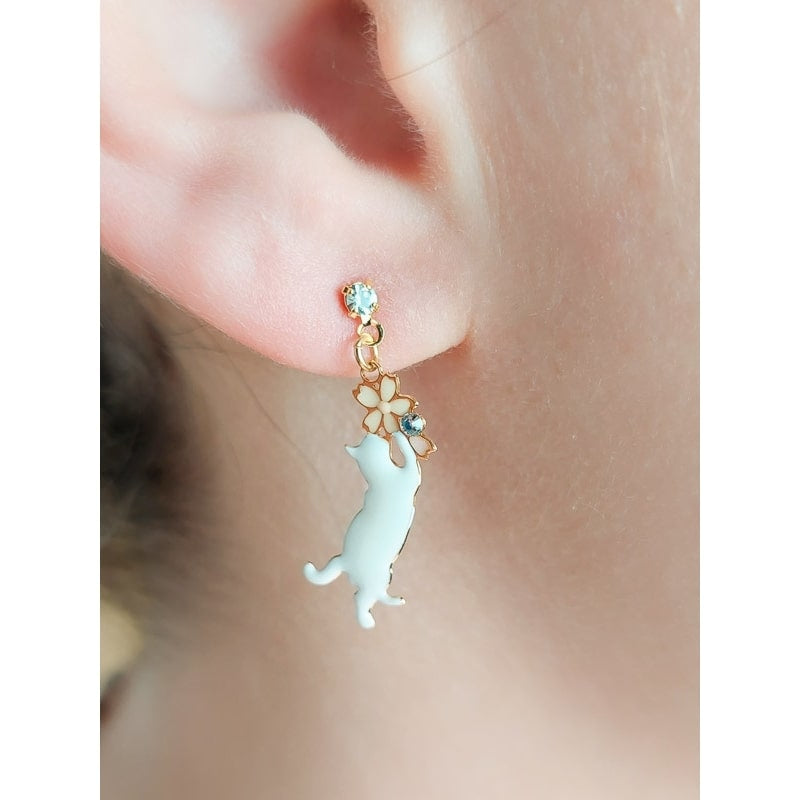 Boucles d’Oreilles Japonaises Chat