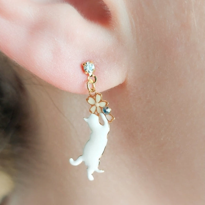 Boucles d’Oreilles Japonaises Chat