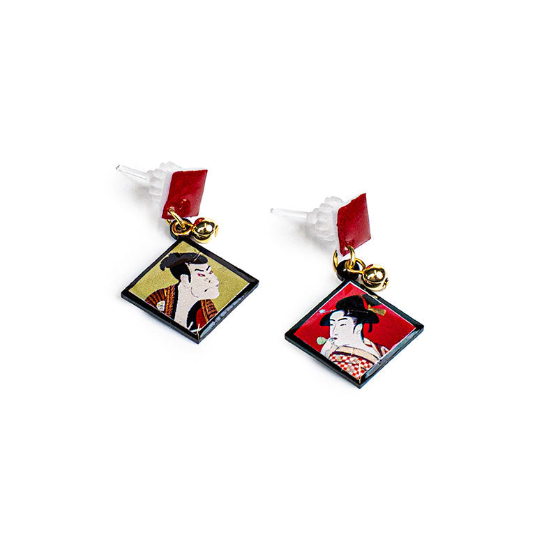 Boucles d’Oreilles Japonaises Couple Ukiyo-e